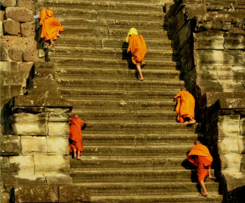 Angkor Wat's scary stairs