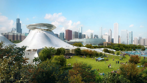 Plan for the new Lucas Museum in Chicago