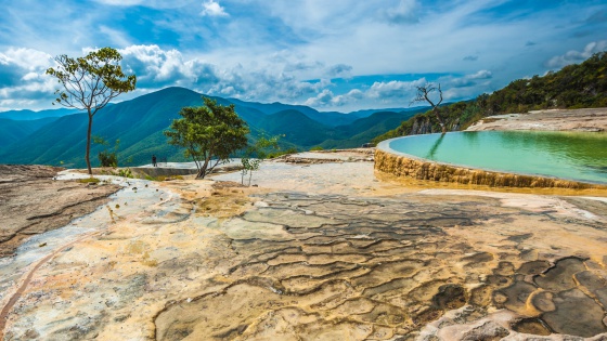 Hierve el Agua, natural rock formations in the Mexican state of Oaxaca